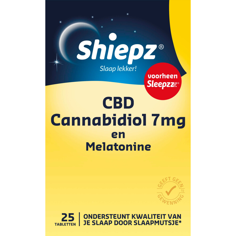 Shiepz Melatonine Met 7 mg CBD 25 tabletten