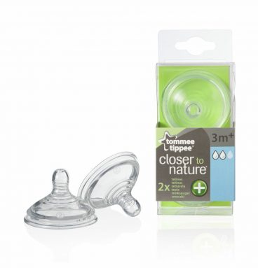 Tommee Tippee Closer to Nature Anti Colic Flesspeen 3+ mnd 2 stuks