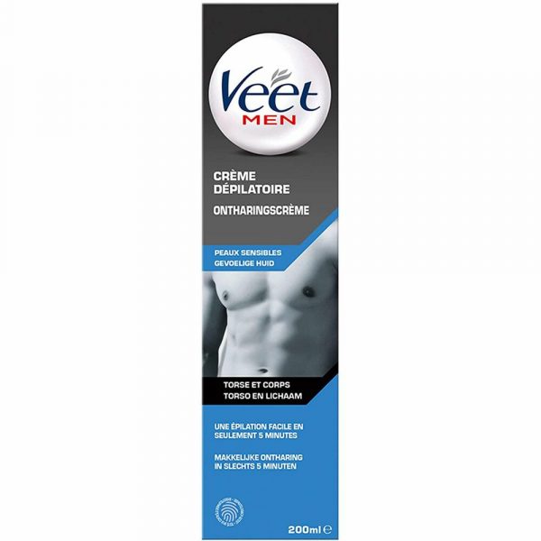 Veet For Men Ontharingscrème Chest&Body Gevoelige Huid 200 ml