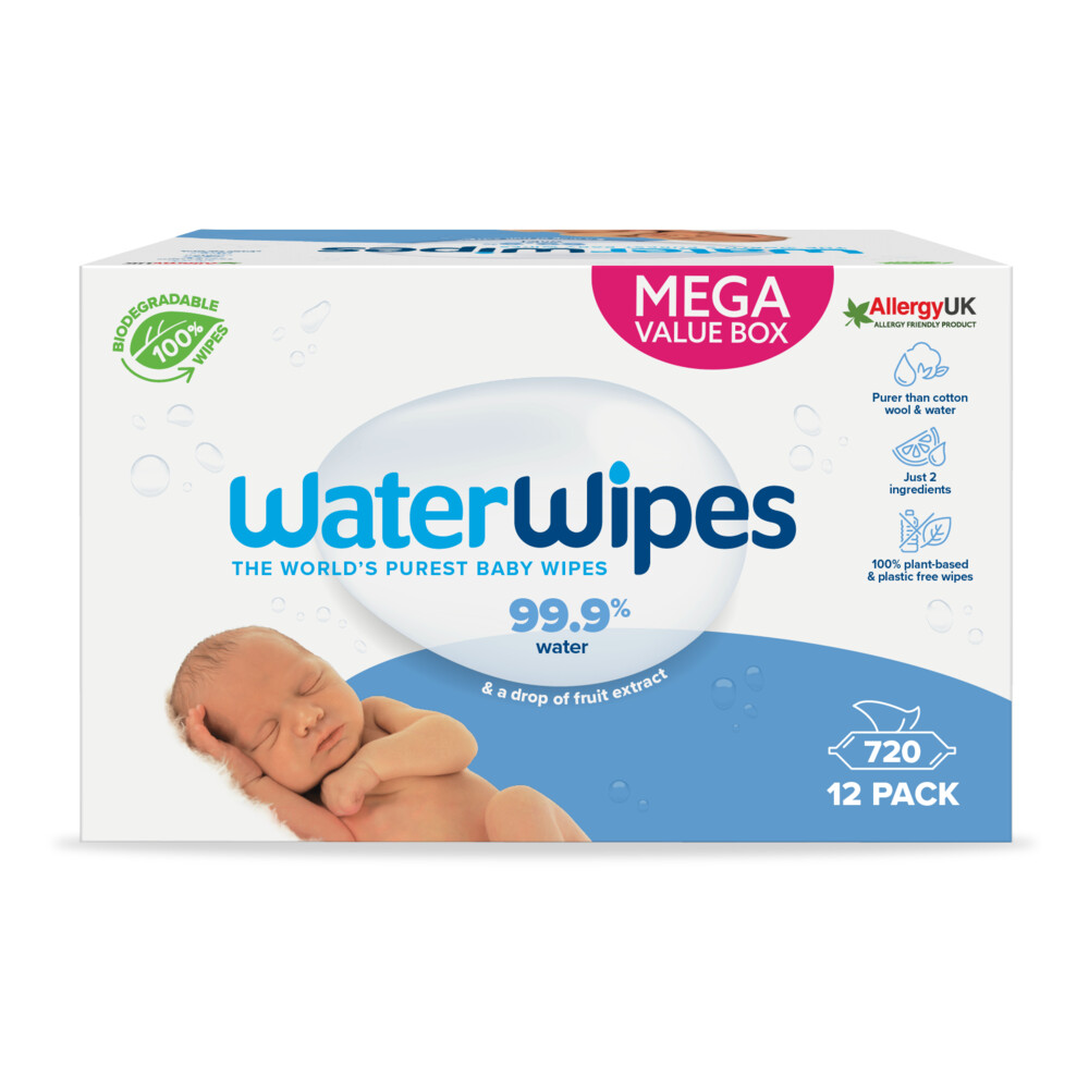 WaterWipes Billendoekjes 12 x 60 stuks = 720 doekjes