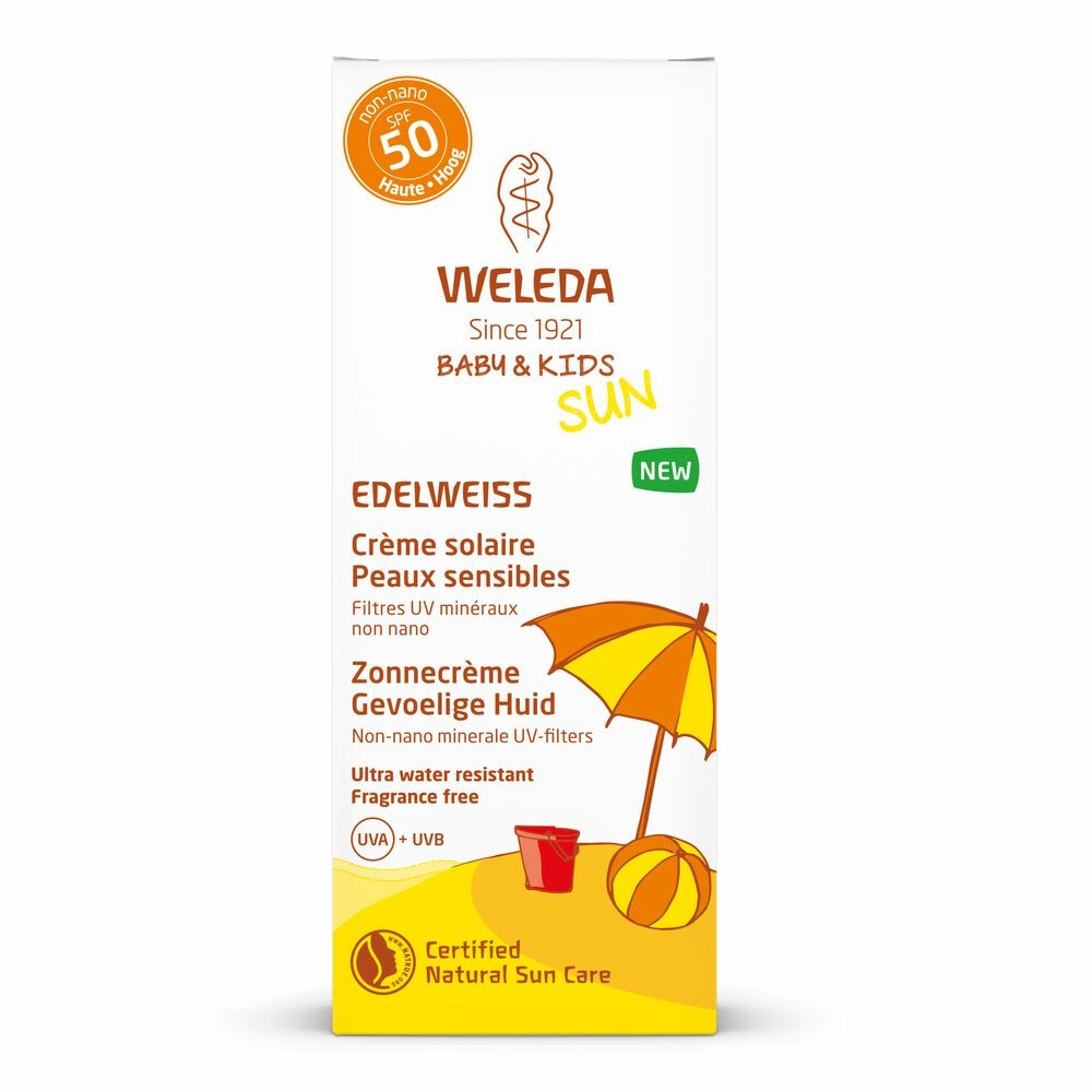 Weleda Edelweiss Zonnecreme SPF 50 Gevoelige Huid 50 ml