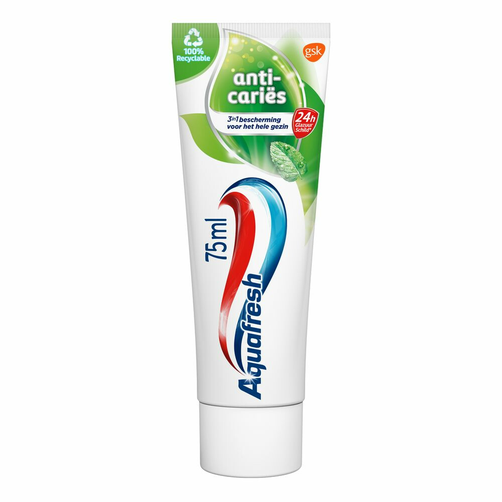 3+2 gratis: 6x Aquafresh Tandpasta Anti-Caries 75 ml