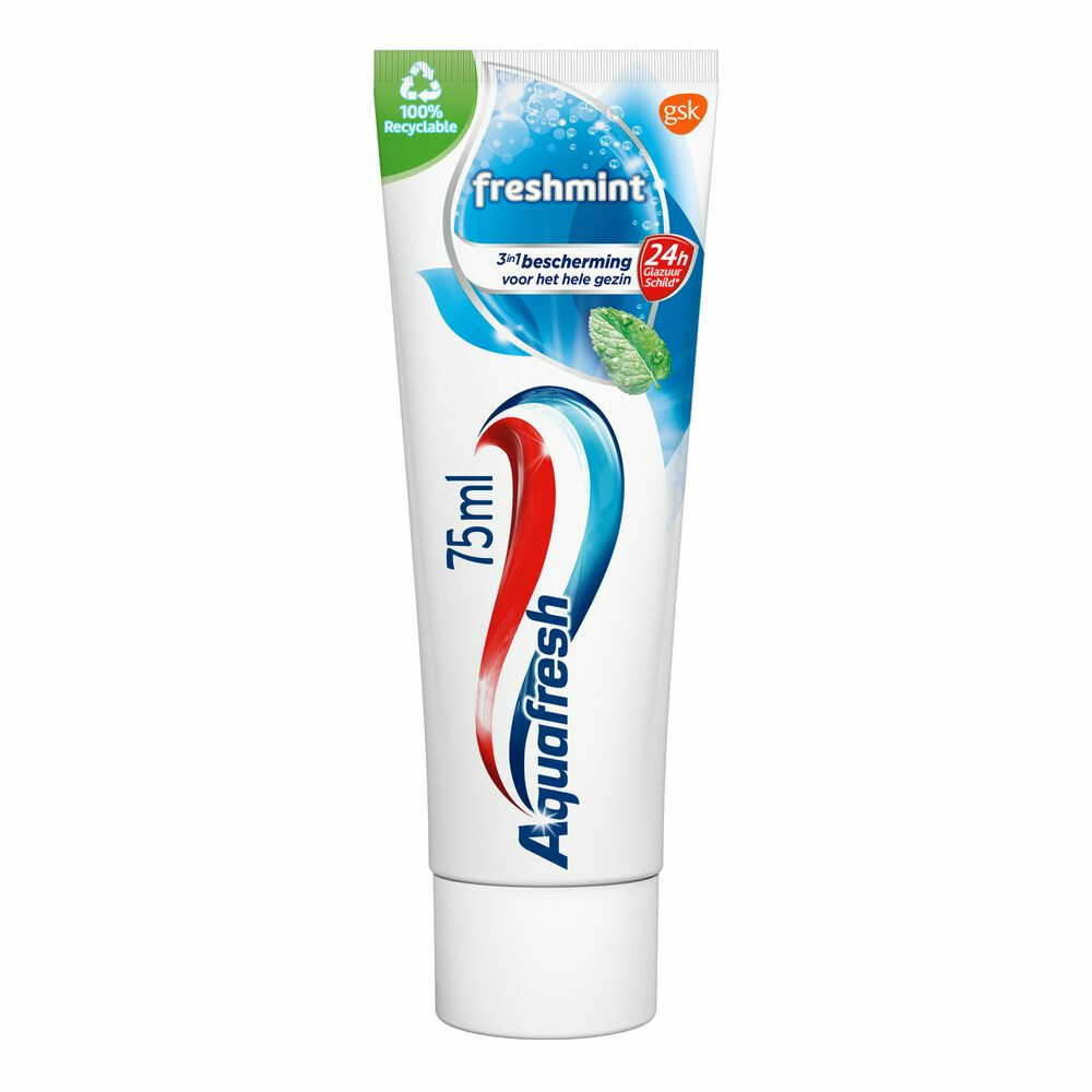 3+2 gratis: Aquafresh Tandpasta Freshmint Frisse Adem 75 ml