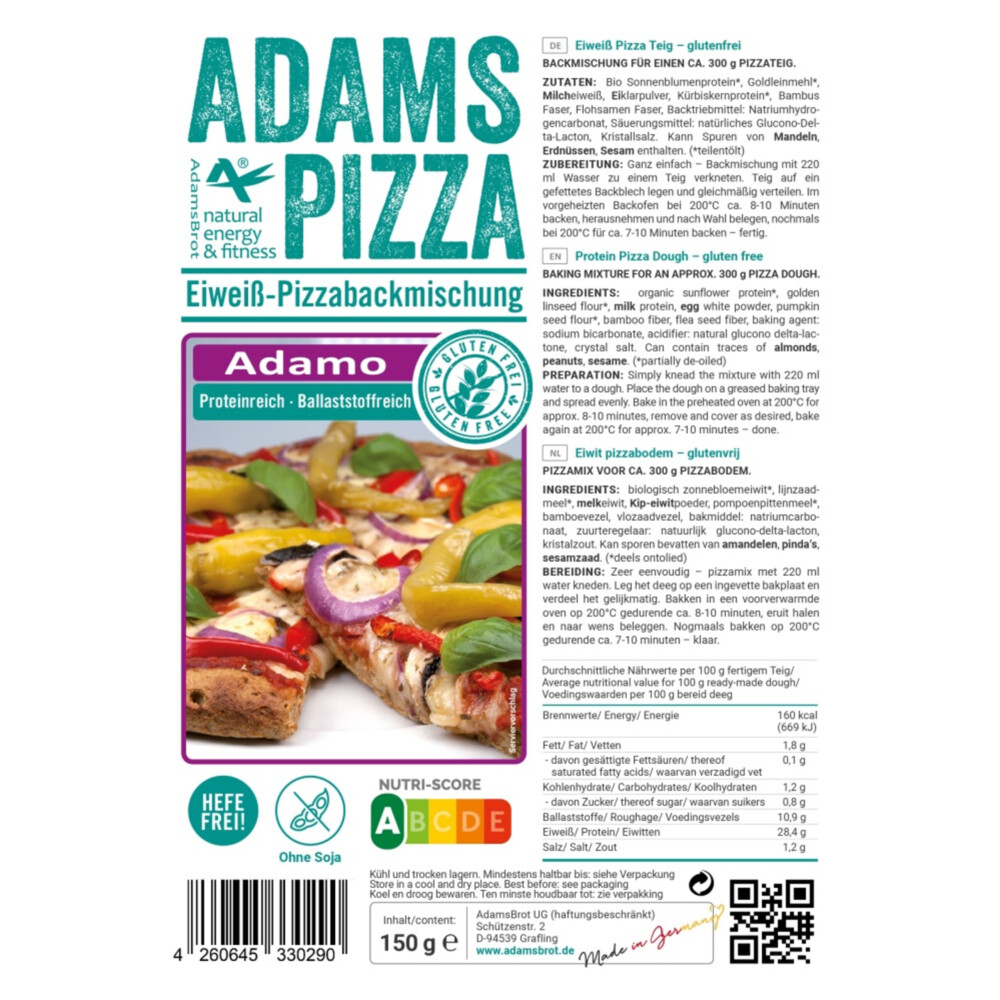 Adams Pizzabodem Adamo 150 gr