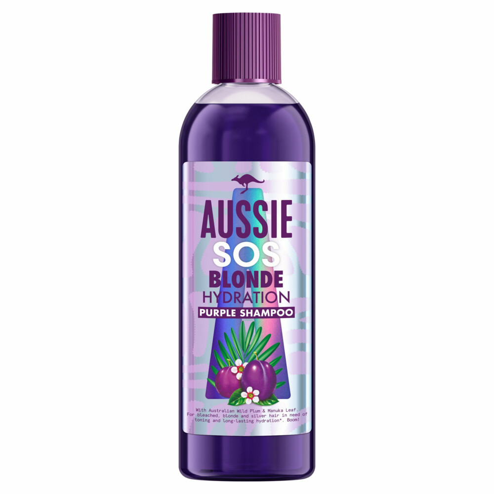 1+1 gratis: Aussie Zilvershampo SOS Blond Hydration Vegan 290 ml