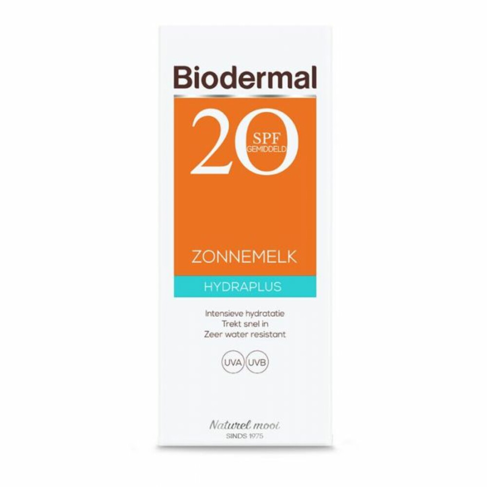 2x Biodermal Hydraplus Zonnemelk SPF 20 200 ml