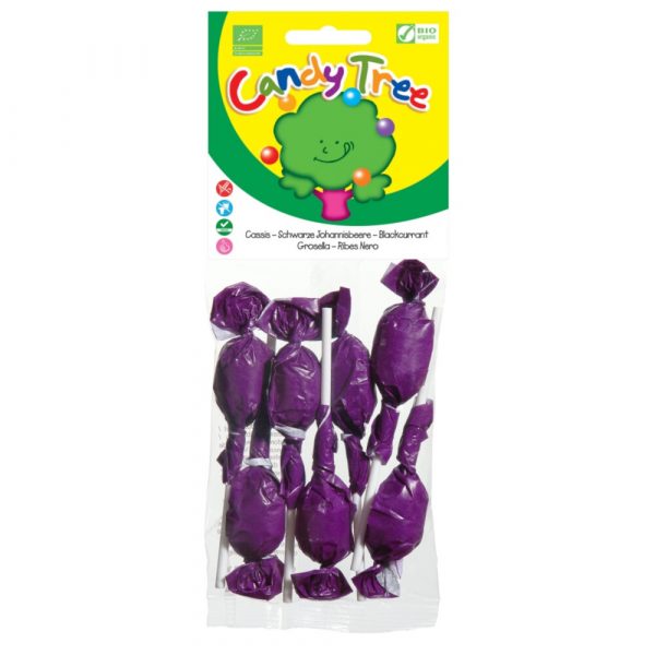 6x Candy tree Cassislollies Biologisch 7 stuks