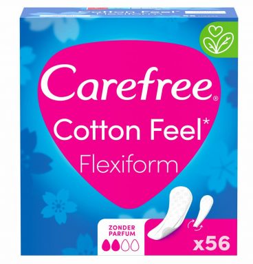 6x Carefree Cotton Feel Flexiform Small / Medium 56 stuks