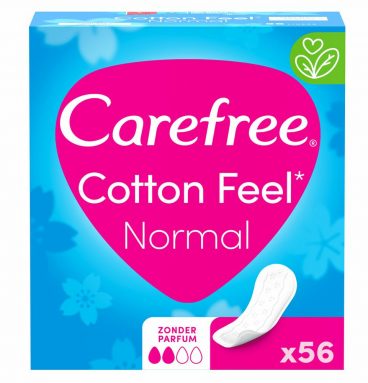 6x Carefree Cotton Feel Small / Medium 56 stuks