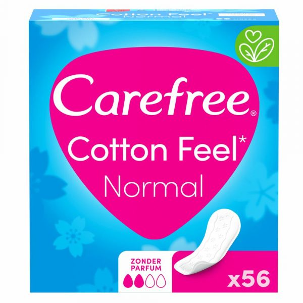 6x Carefree Cotton Feel Small / Medium 56 stuks