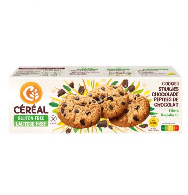 6x Céréal Cookies met stukjes Chocolade Glutenvrij en Lactosevrij 150 gr