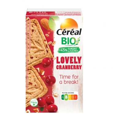 18x Céréal Healthier Bio Koekjes Cranberry 33 gr