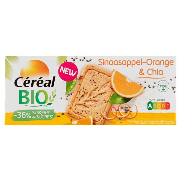 Céréal Healthy Bio Cake&Koekje Sinaasappel Chiazaad 132 gr