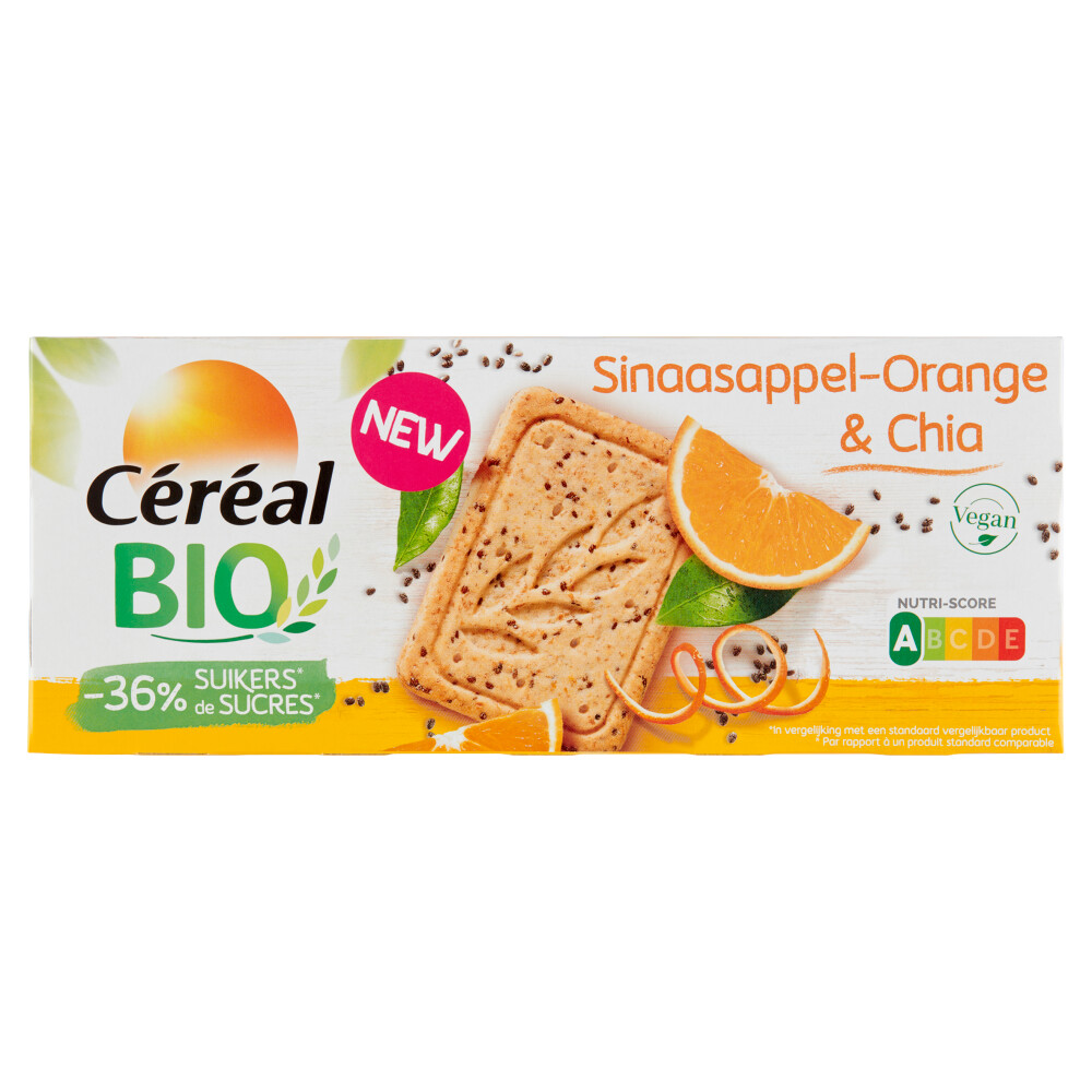 Céréal Healthy Bio Cake&Koekje Sinaasappel Chiazaad 132 gr