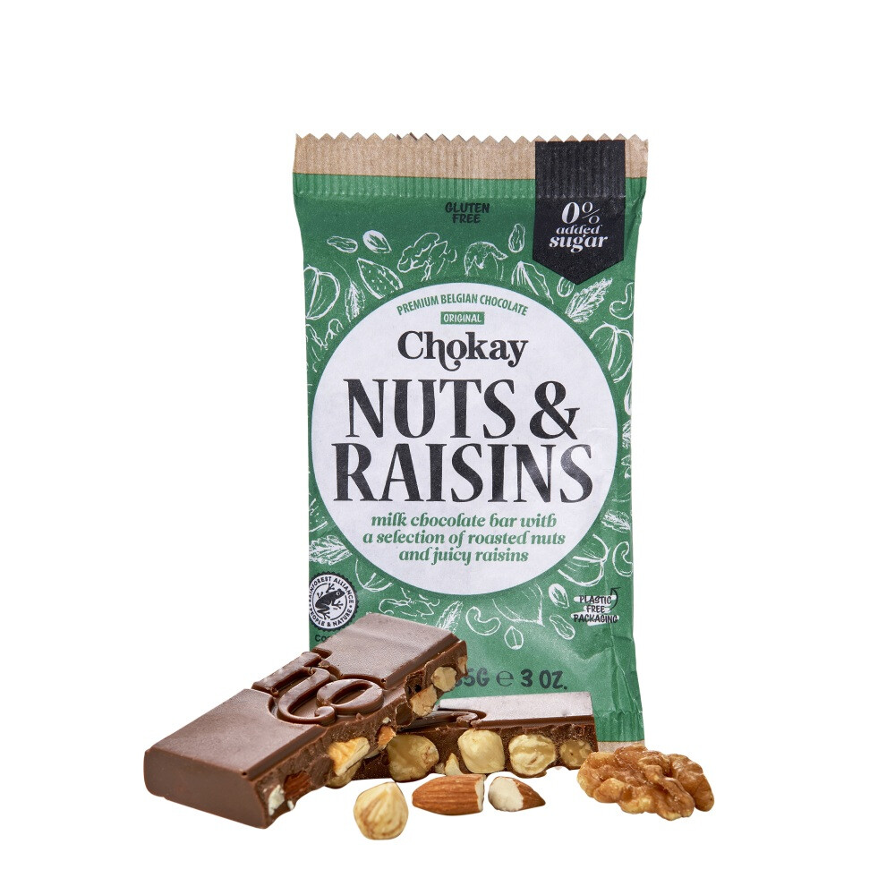 Chokay Original Melkchocolade Noten&Rozijnen 85 gr