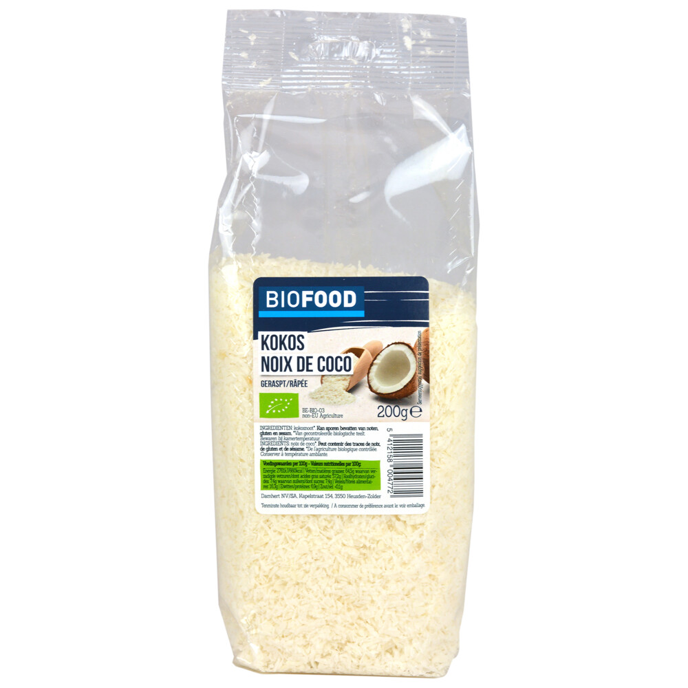 Damhert Biofood Kokos Graspt Biologisch 200 gr