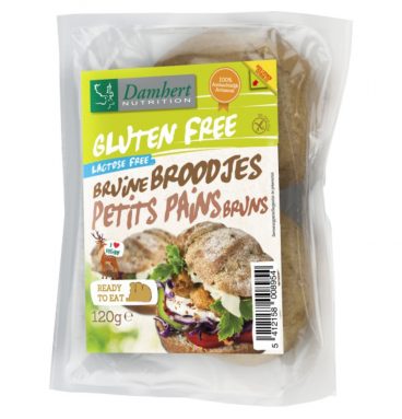 Damhert Bruine Broodjes Glutenvrij Lactosevrij 120 gr