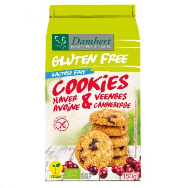 Damhert Glutenvrij Koek Haver Cranberry 150 gr