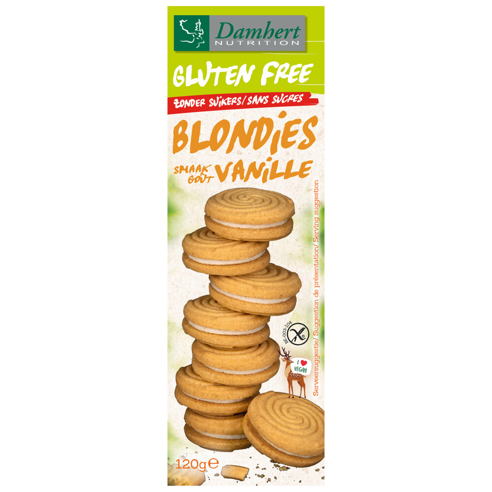 8x Damhert Koek Blondies Glutenvrij 120 gr