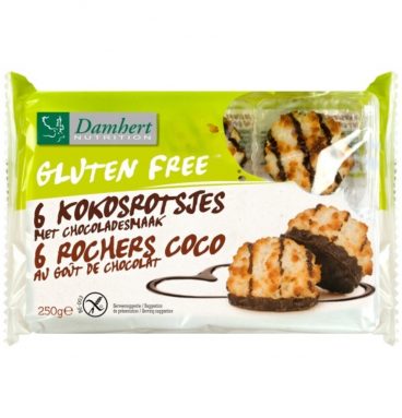 Damhert Kokosrotsjes Chocolade Glutenvrij 250 gr