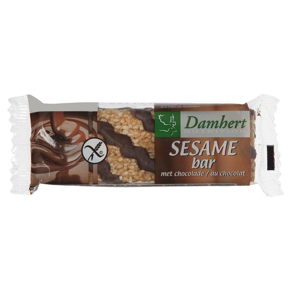 Damhert Traditional Sesambar Chocolade Glutenvrij 45 gr