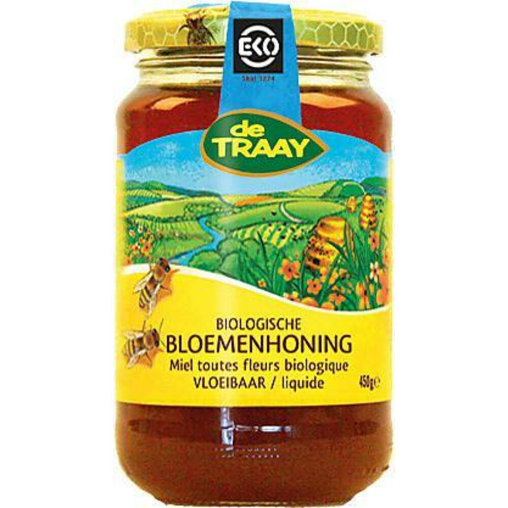 De Traay Honing Bloemen Eko 450 gr