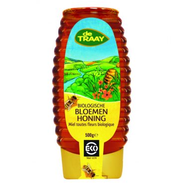 De Traay Honing Bloemen Knijp Bio 500 gr