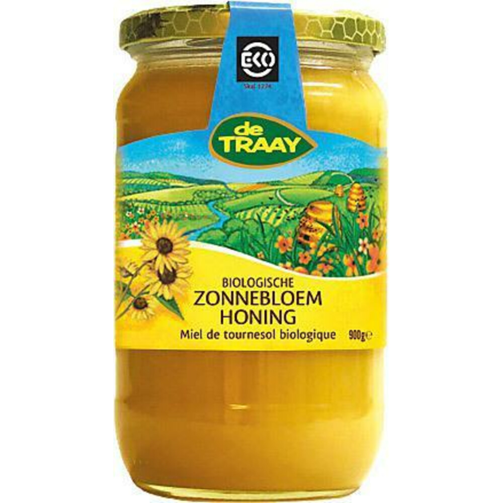 De Traay Honing Zonnebloem Bio 900 gr