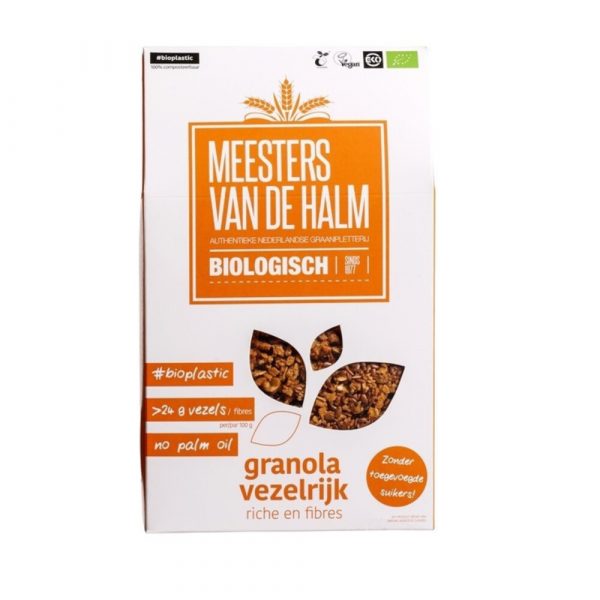 De halm Granola Vezelrijk Bio 350 gr