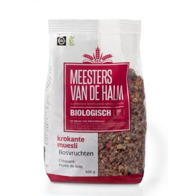 De halm Muesli Krokante Bosvruchten Bio 500 gr