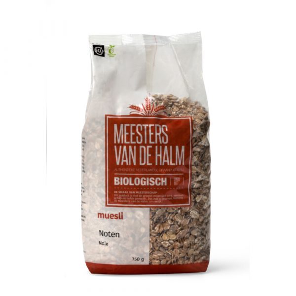 De halm Muesli Noten Eko 750 gr