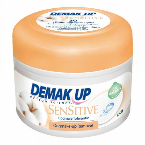 6x Demak Up Wattenpads met Lotion Sensitive 30 stuks