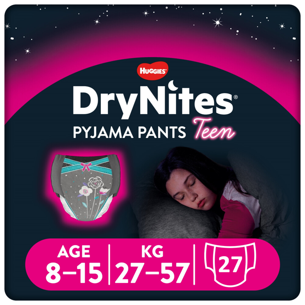 3x DryNites Absorberende Luierbroekjes Girl 8-15 jaar 9 stuks