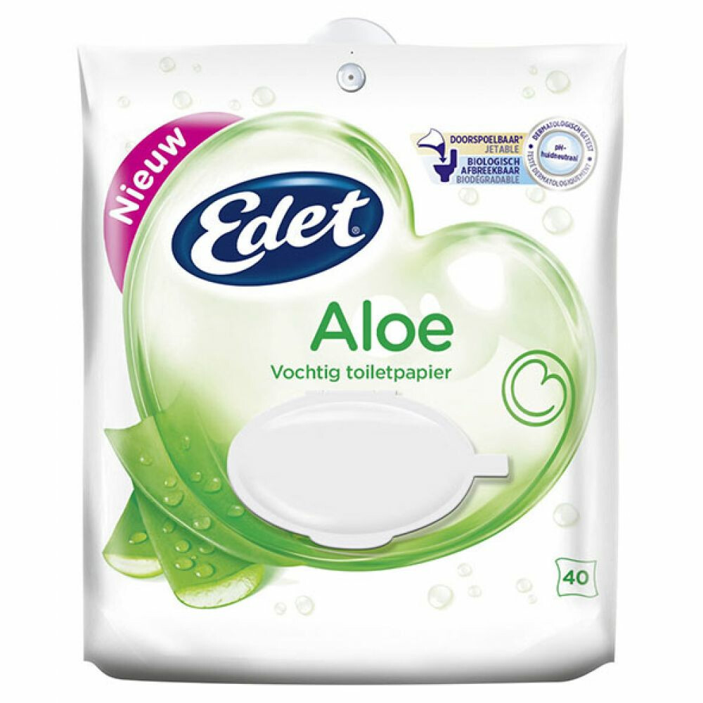 Edet Vochtig Toiletpapier Aloe 40 stuks