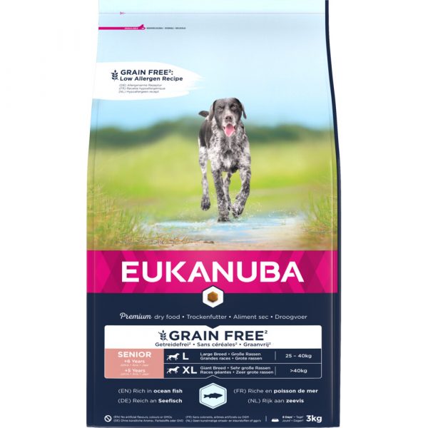 Eukanuba Hondenvoer Senior Large Graanvrij Zeevis 3 kg