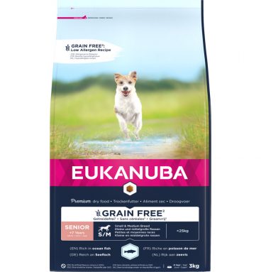 Eukanuba Hondenvoer Senior Small/Medium Graanvrij Zeevis 3 kg