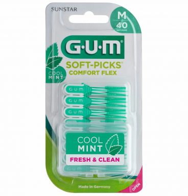 1+1 gratis: GUM Soft-Picks Comfort Flex Mint Medium 40 stuks