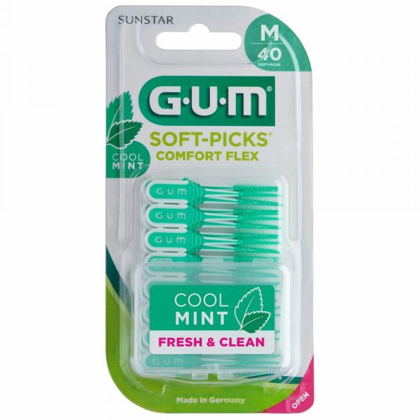 1+1 gratis: GUM Soft-Picks Comfort Flex Mint Medium 40 stuks