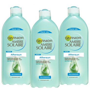 3x Garnier Ambre Solaire Aftersun Melk 400 ml