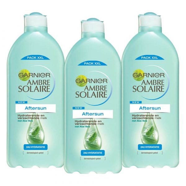 3x Garnier Ambre Solaire Aftersun Melk 400 ml