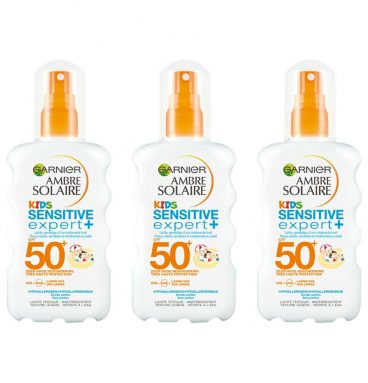 3x Garnier Ambre Solaire Kids Spray SPF 50+ 200 ml