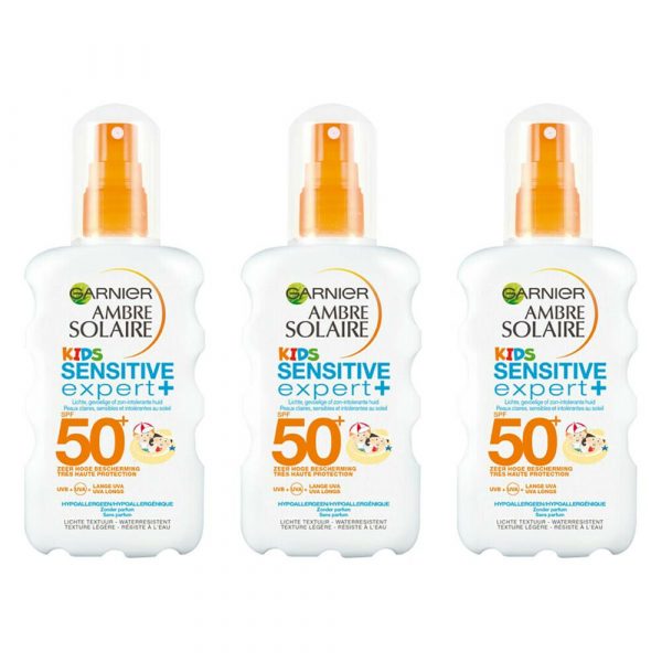 3x Garnier Ambre Solaire Kids Spray SPF 50+ 200 ml