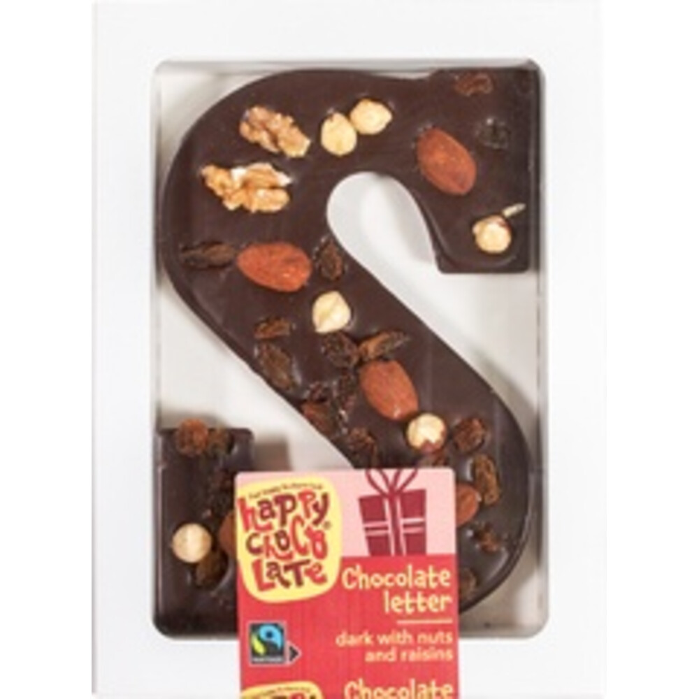 Happy Chocolate Luxe Chocoladeletter S Puur 200 gr