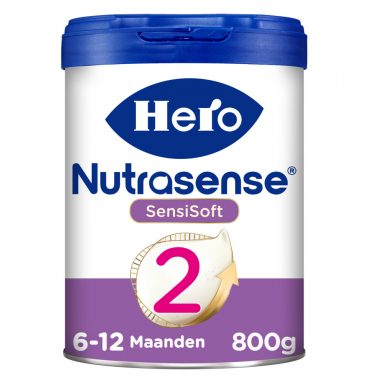 2x Hero Baby Nutrasense SensiSoft 2 Opvolgmelk (6-12 mnd) 800 gr