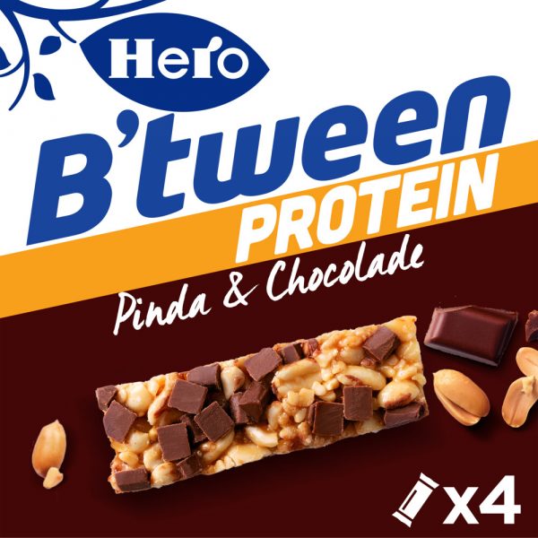 Hero B'tween Protein Pinda&Chocolade 4x24gr