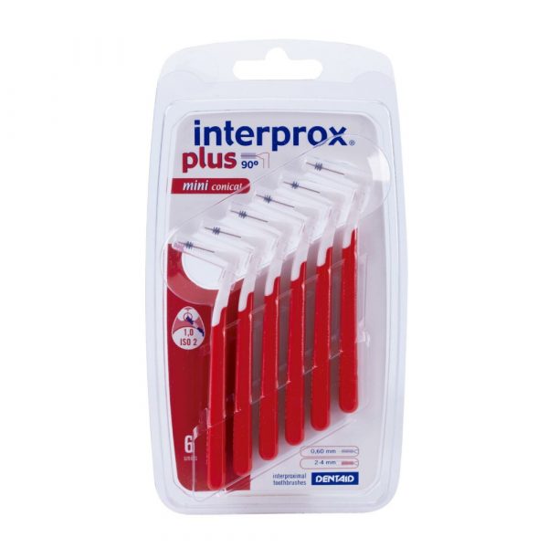 Interprox Plus Mini Conical 2-4 mm Rood blisterà 6 ragers