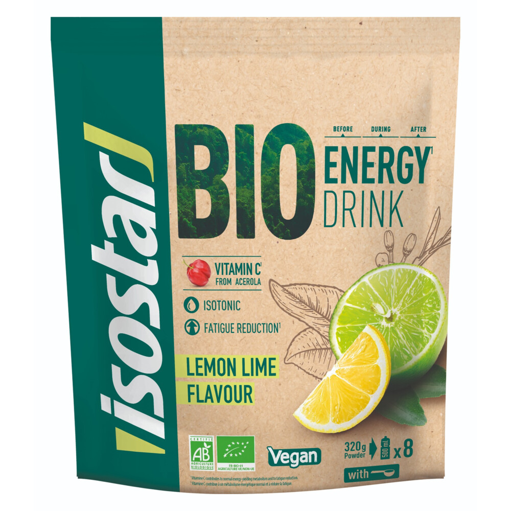 6x Isostar Energy Drink Bio Limoen 320 gr