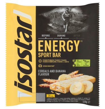 6x Isostar High Energy Sportreep Banaan 3 x 40 gr