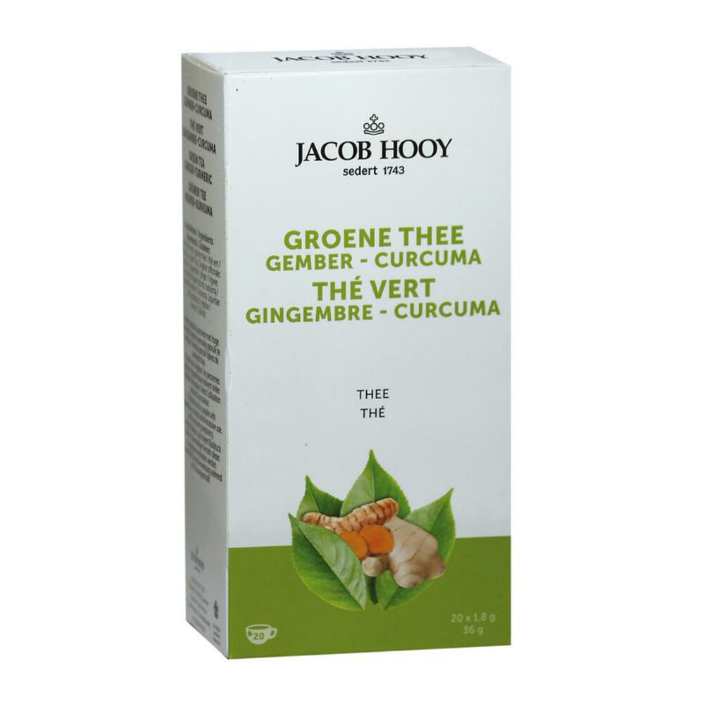 Jacob Hooy Groene Thee Gember - Curcuma 20 stuks