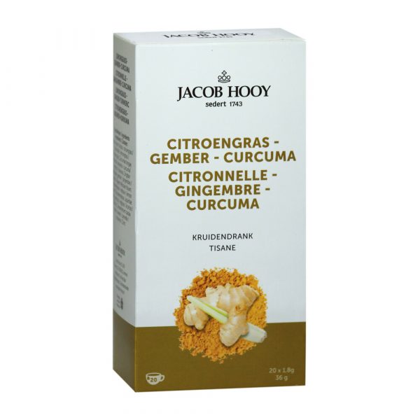 Jacob Hooy Kruidendrank Citroengras Gember Curcuma 20 stuks